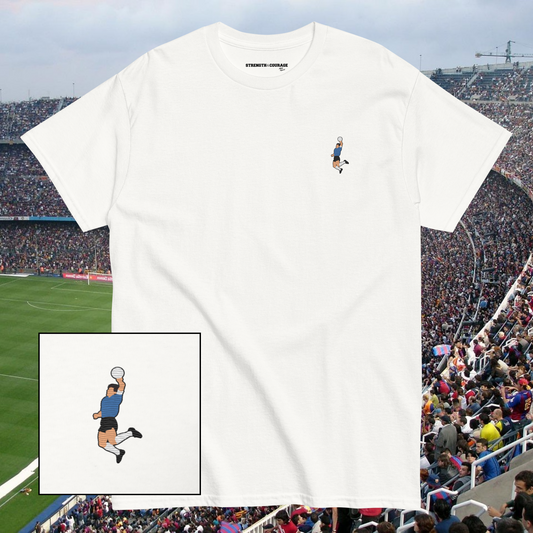 Embroidered Maradona la mano de Dios Cotton Tshirt. Vintage Graphic Tee, Free Shipping, sizes S–3XL. Shop now!