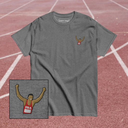 Carl Lewis Olympics T-shirt Design Track and field Cio  Graphic tees Cotton Tshirt Free shipping Gifts for him Short sleeve Shop now Nike