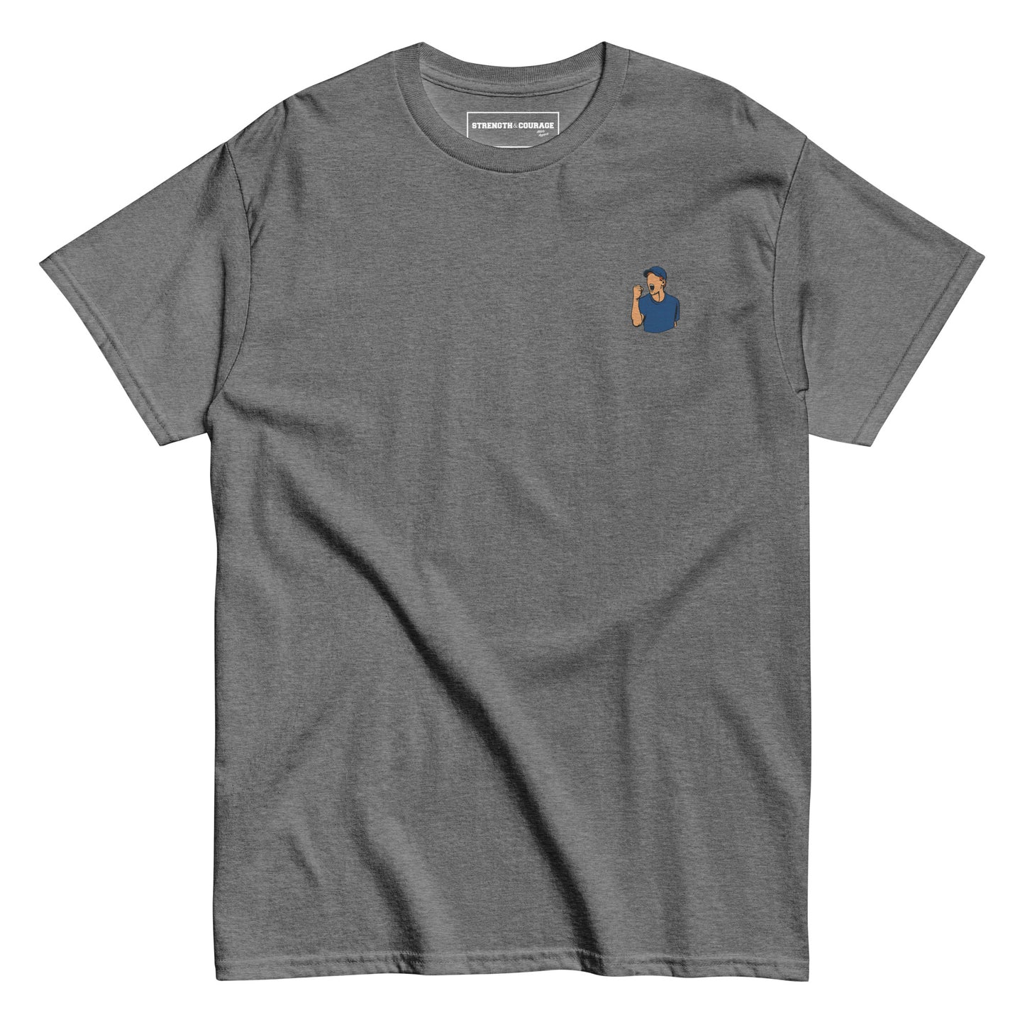 Jannik Sinner embroidered grey melange tennis t-shirt, premium cotton graphic tee.
