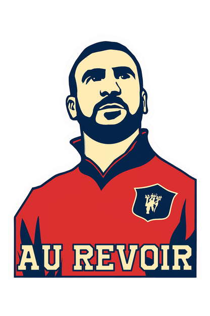 Cotton T-shirt featuring Eric Cantona, the multiple-time Manchester United champion, as the embroidery subject. Vintage style, available from S to 3XL, free shipping, Shop now.