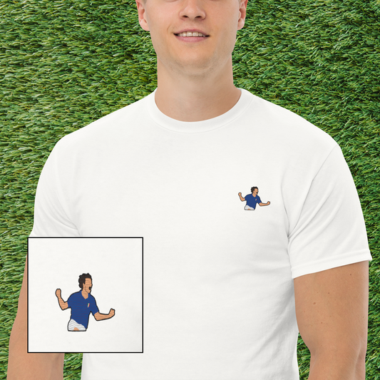 Embroidered Tardelli Cotton Tshirt. Vintage Graphic Tee, Free Shipping, sizes S–3XL. Shop now!