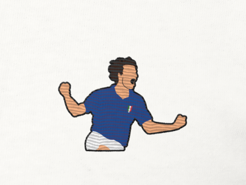 Embroidered Tardelli Cotton Tshirt. Vintage Graphic Tee, Free Shipping, sizes S–3XL. Shop now!