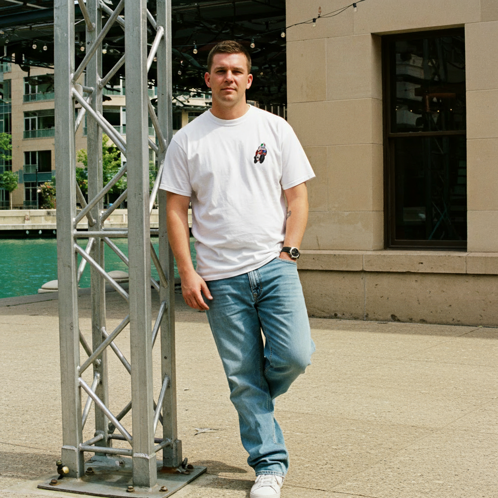 Embroidered cotton T-shirt featuring Giacomo Agostini riding his legendary MV Agusta, celebrating the golden era of MotoGP and one of the greatest World Champions in racing history. This short sleeve T-shirt design captures pure speed, style, and heritage. Made from premium cotton, it’s a timeless graphic tee and perfect Tshirt gift for him with free shipping included. Honor Agostini’s racing legacy and Italian excellence. Shop now and wear motorcycle history!