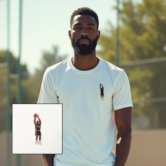 Celebrate Michael Jordan and the legendary Dream Team with this premium embroidered T-shirt. Inspired by the Olympic Games and Basketball history, this timeless design is perfect for true fans of the game.