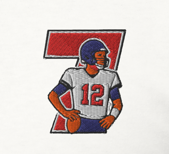 Embroidered cotton T-shirt featuring Tom Brady captured mid-throw in an iconic NFL moment. This vintage-inspired T-shirt design celebrates his unmatched Super Bowl legacy and leadership on the field. Made from premium cotton, it’s a stylish graphic tee for true football fans. A perfect Tshirt gift for him with free shipping included. Honor Tom Brady’s greatness and Nike-inspired athletic spirit with this exclusive design.
