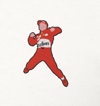 Schumacher Ferrari F1 Legend | T-Shirt Ricamata