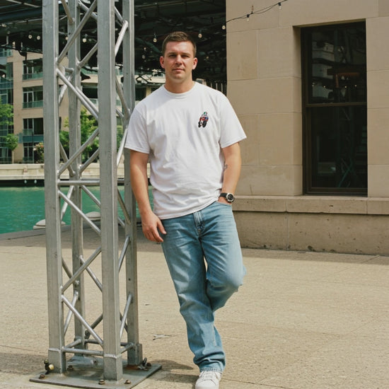 Embroidered cotton T-shirt featuring Giacomo Agostini riding his legendary MV Agusta, celebrating the golden era of MotoGP and one of the greatest World Champions in racing history. This short sleeve T-shirt design captures pure speed, style, and heritage. Made from premium cotton, it’s a timeless graphic tee and perfect Tshirt gift for him with free shipping included. Honor Agostini’s racing legacy and Italian excellence. Shop now and wear motorcycle history!