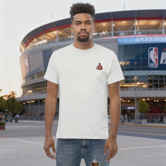 Honor the basketball legend with the Michael Jordan embroidered T-shirt from Strength & Courage. Premium quality, iconic design for true fans.