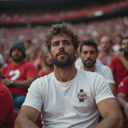 Embroidered cotton T-shirt featuring Tom Brady, the legendary Tampa Bay Buccaneers quarterback, captured mid-throw in an iconic NFL moment. This vintage-inspired T-shirt design celebrates his unmatched Super Bowl legacy and leadership on the field. Made from premium cotton, it’s a stylish graphic tee for true football fans. A perfect Tshirt gift for him with free shipping included. Honor Tom Brady’s greatness and Nike-inspired athletic spirit with this exclusive design.