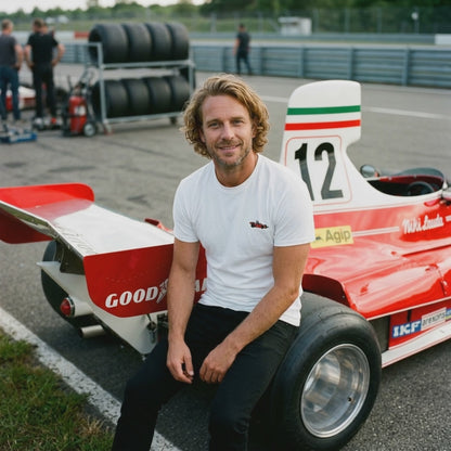Niki Lauda Ferrari 312T 1975 Formula 1  | Embroidered T-Shirt, perfect also as a gift for him.