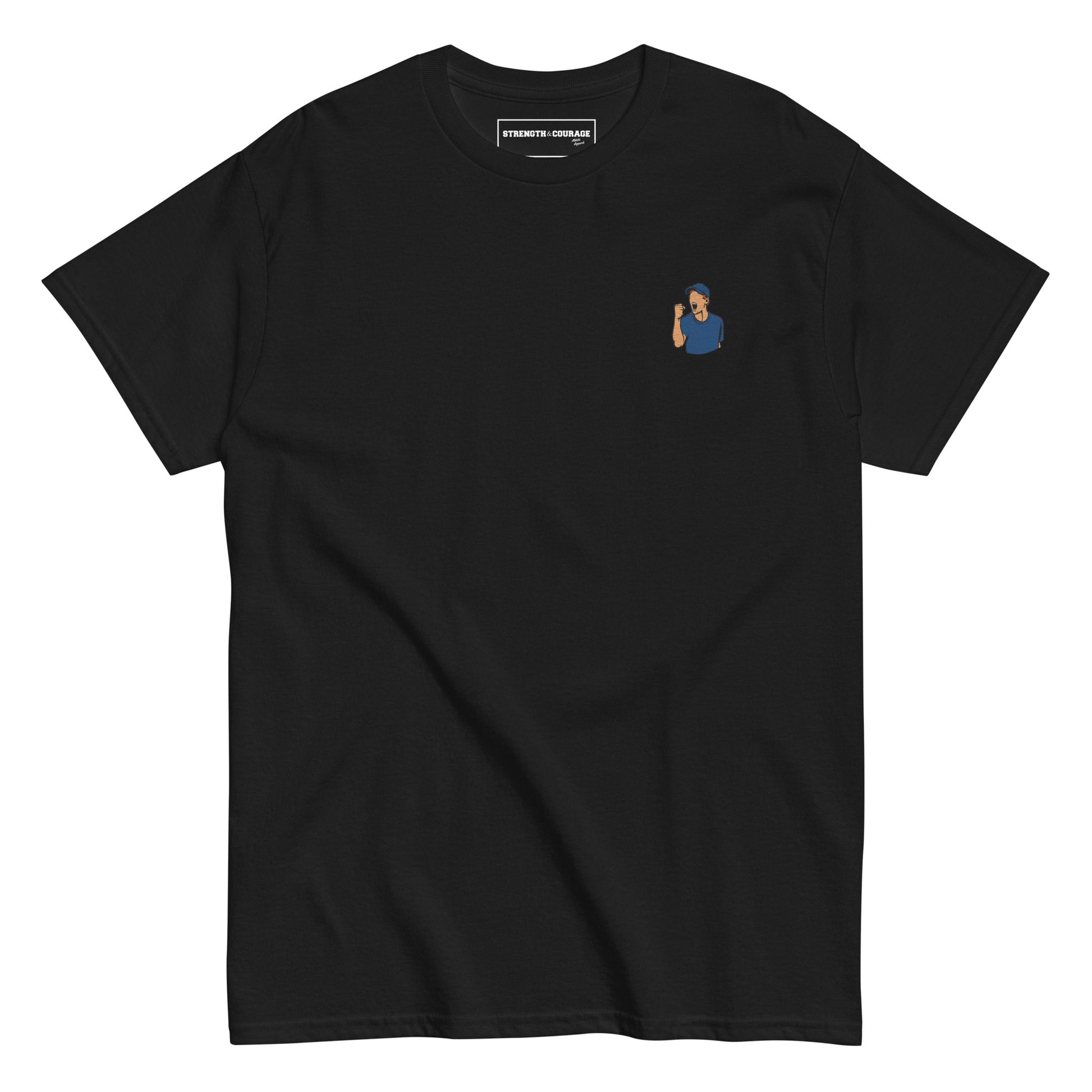 Jannik Sinner embroidered black tennis t-shirt, premium cotton graphic tee.