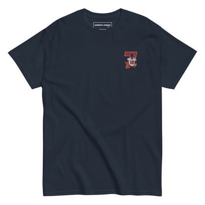 Embroidered cotton T-shirt featuring Tom Brady captured mid-throw in an iconic NFL moment. This vintage-inspired T-shirt design celebrates his unmatched Super Bowl legacy and leadership on the field. Made from premium cotton, it’s a stylish graphic tee for true football fans. A perfect Tshirt gift for him with free shipping included. Honor Tom Brady’s greatness and Nike-inspired athletic spirit with this exclusive design.