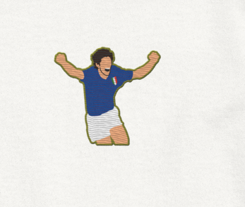Paolo Rossi Italy vs Brazil 1982 | Embroidered T-Shirt