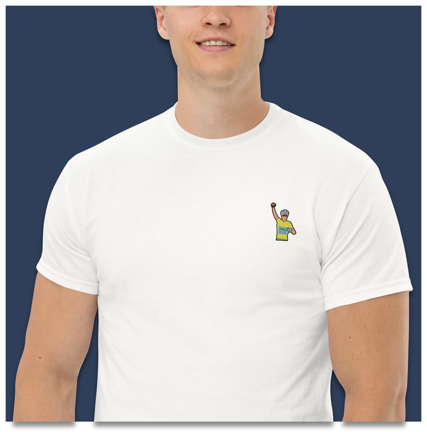 Vincenzo Nibali Tour de France 2014 Champion | T-Shirt Ricamata